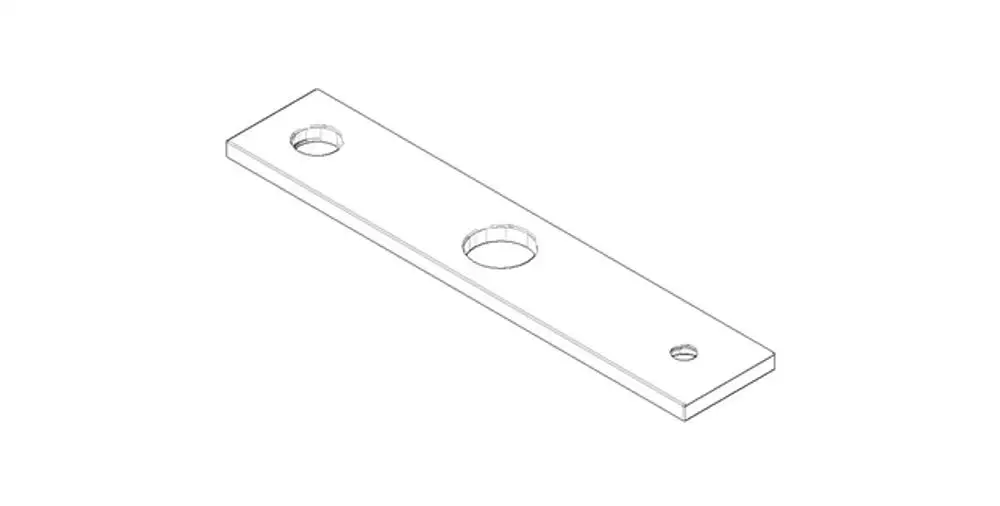 DORNBRACHT Rosette ERSATZTEILE 092787004 300 x 60 x 9 mm Platin gebürstet, 092787004-06 Galeriebild 1